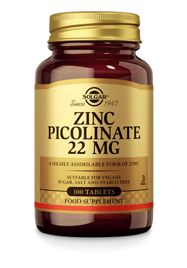 SOLGAR ZINC PICOLINATE 22MG 100ST
